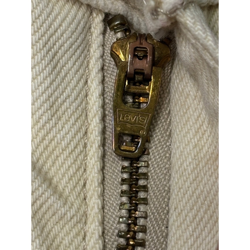 Levi Strauss Premium 80s Mom Jean Light Cream Beige Size 25x27 - Picture 3 of 16